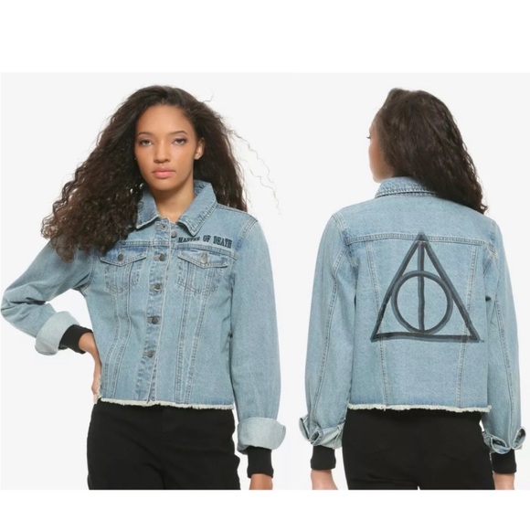 Hot Topic Jackets & Coats Harry Potter Deathly Hallows Jean Jacket